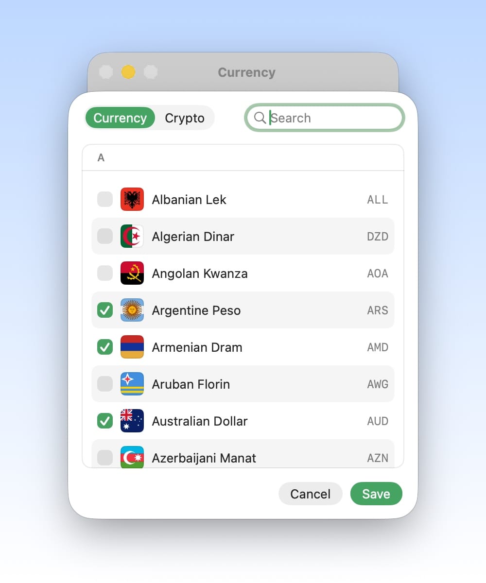 Currencies